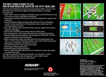 NFL Football (Europe) box cover back